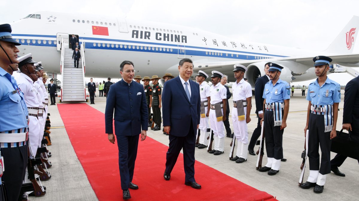 Xi Jinping arrives in New Delhi for BRICS summit
