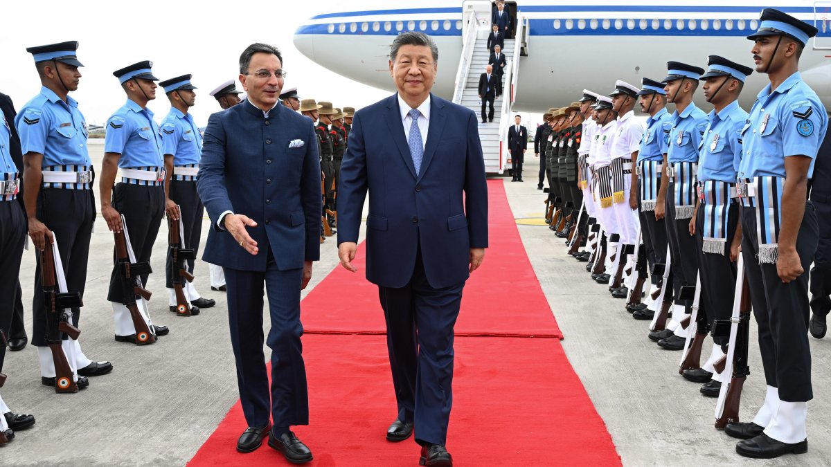Chinese president Xi Jinping arrives for BRICS summit in New Delhi