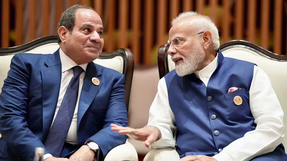 PM Modi meets Egypt president at BRICS Summit in Delhi