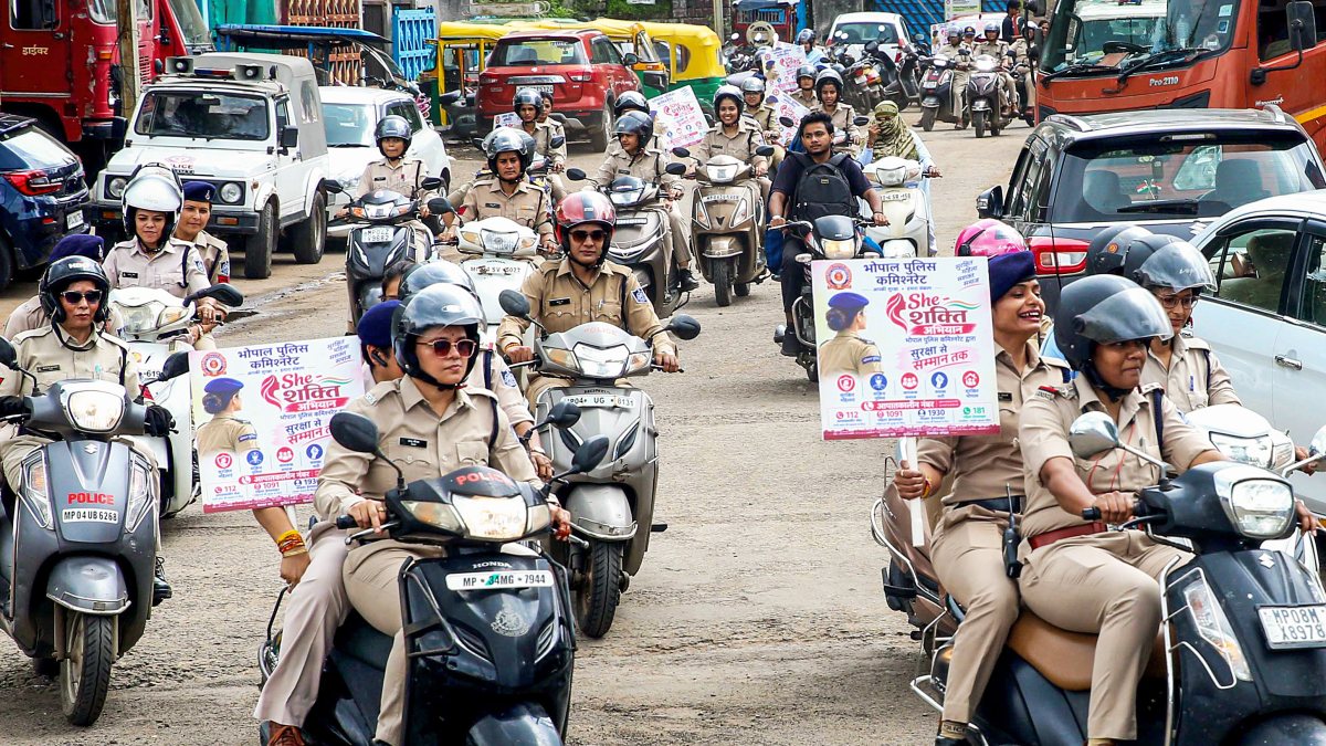 Bhopal women police hold She Shakti rally for safety awareness