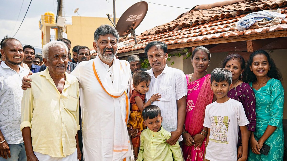 Karnataka CM meets Kanakapura citizens during Gauri-Ganesha festival