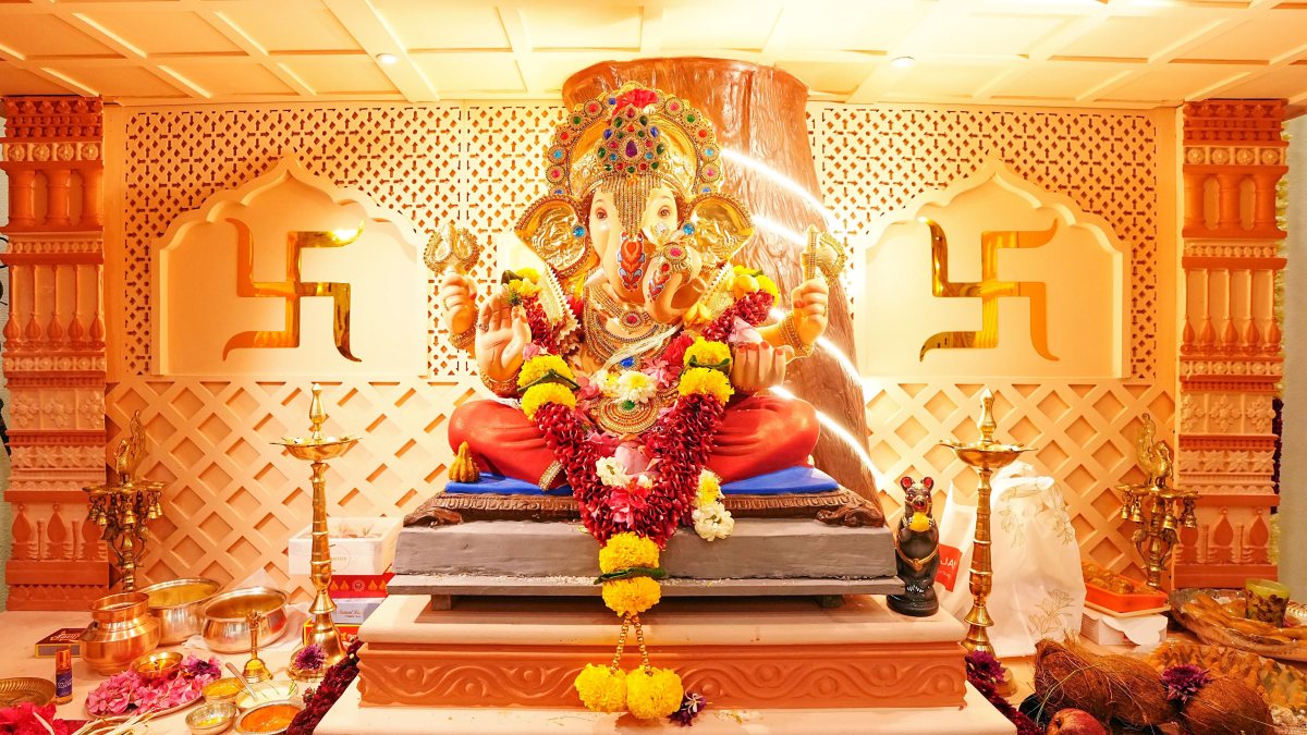 Ganesh idol displayed at Maharashtra CM residence in Mumbai