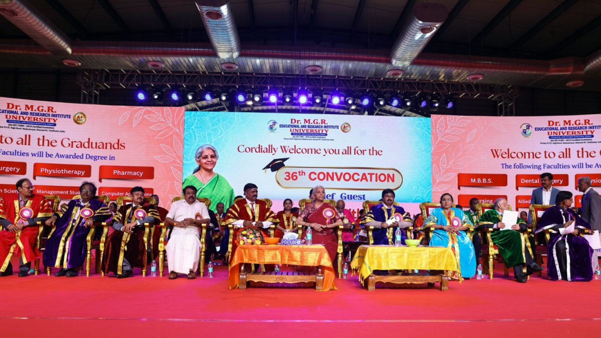Nirmala Sitharaman attends convocation ceremony in Chennai