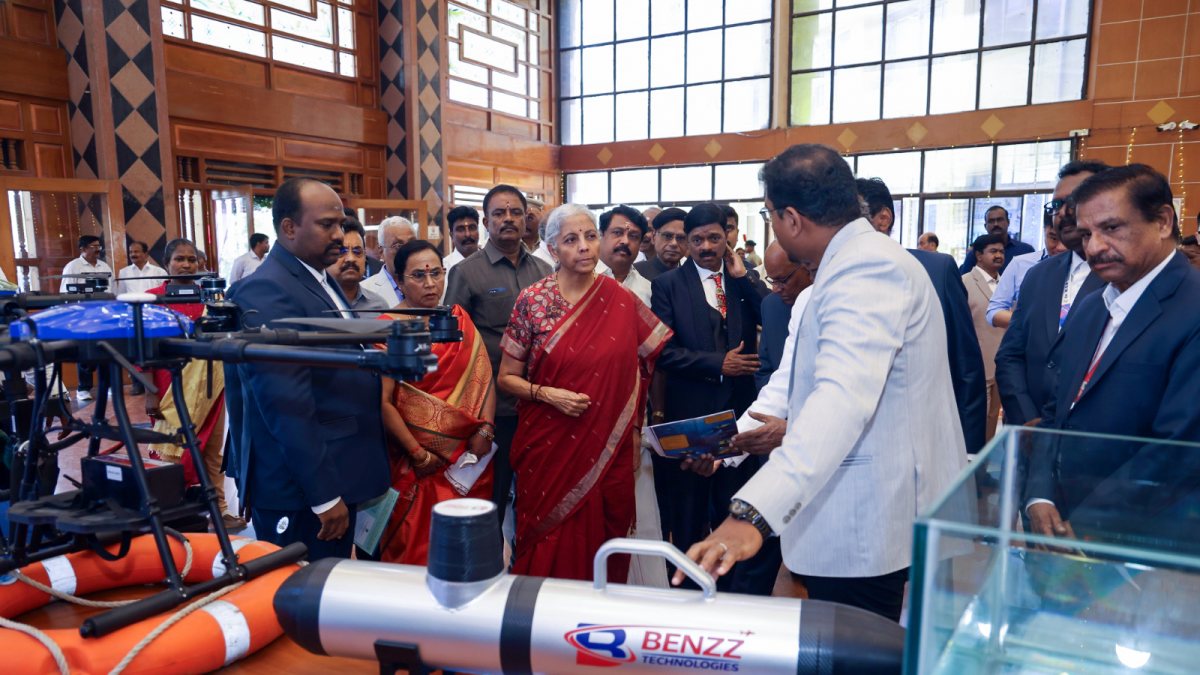 Sitharaman visits research exhibition in Chennai