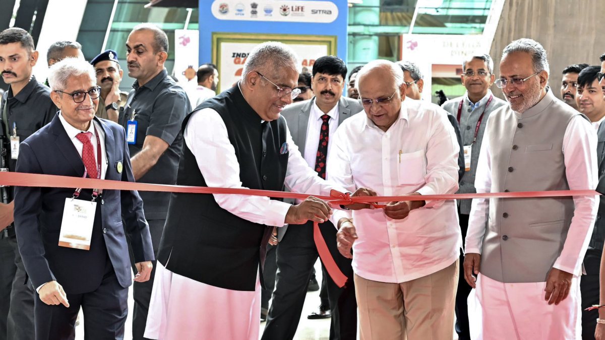 Bhupendra Yadav and Bhupendra Patel inaugurate exhibition in Gandhinagar