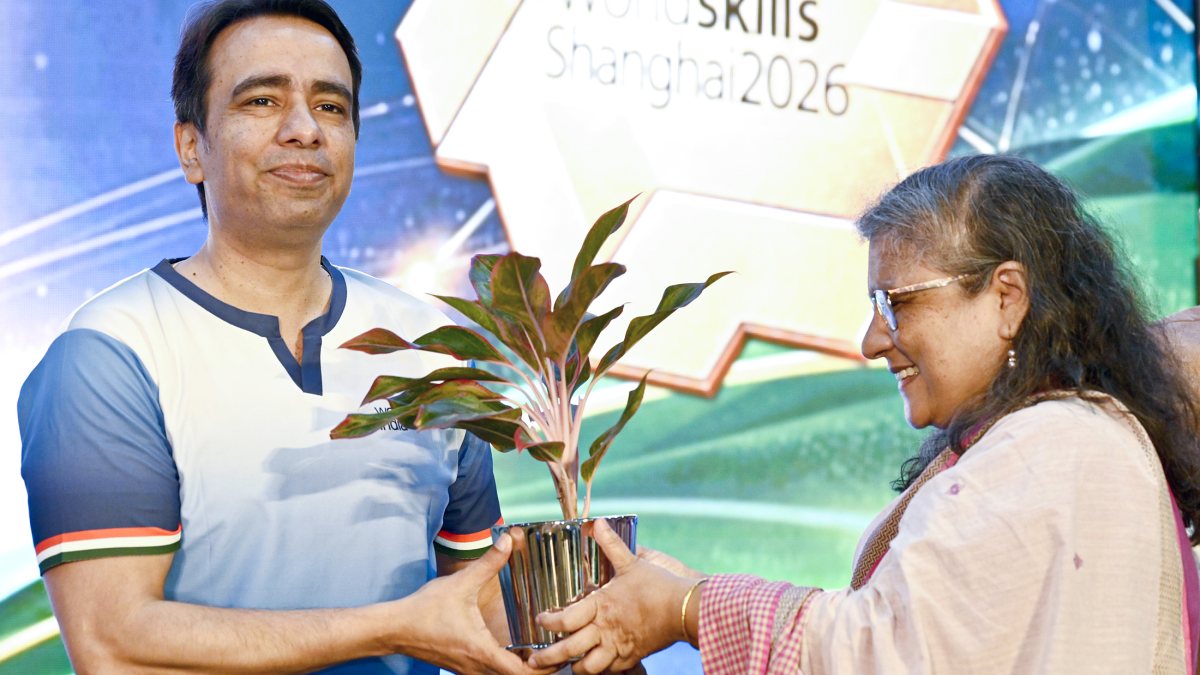 Jayant Chaudhary attends WorldSkills 2026 send-off in Delhi