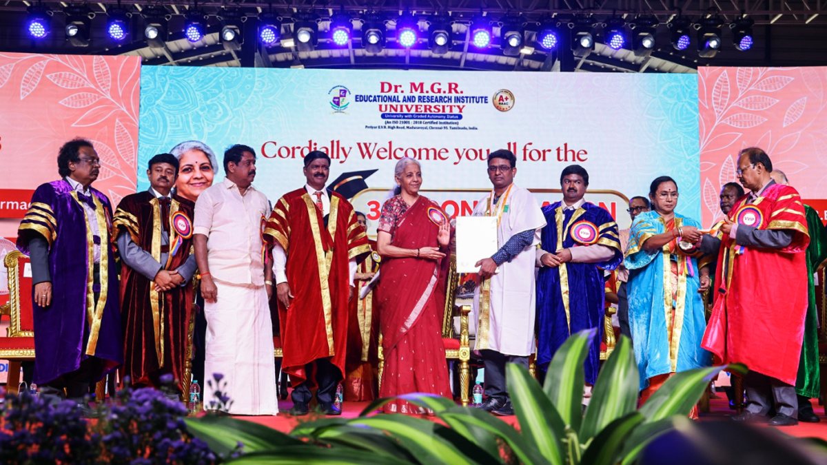 Sitharaman confers degrees at Chennai convocation