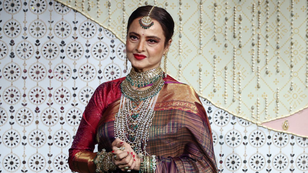 Rekha attends Ambani Ganesh Chaturthi celebration in Mumbai