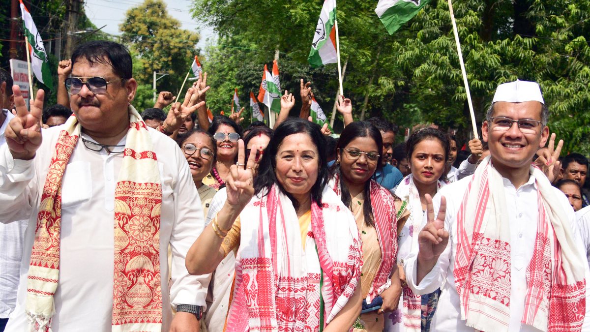 Sibamoni Bora rallies ahead of Nagaon by-poll nomination