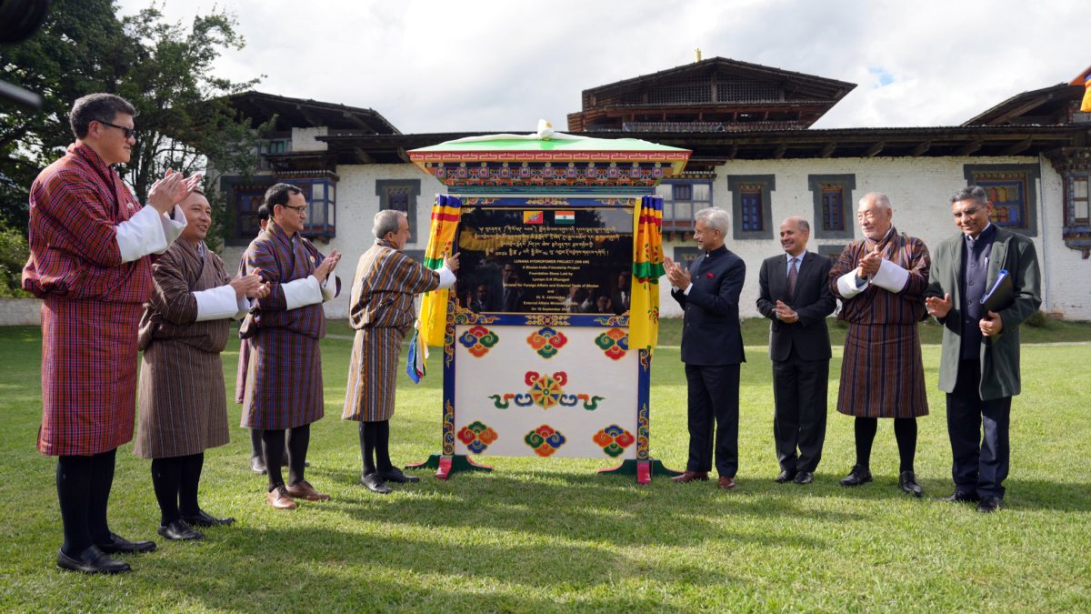 Jaishankar and Bhutan FM lay foundation stone for Lunana hydropower project