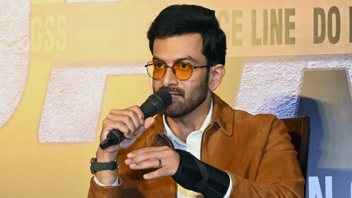 Prithviraj Sukumaran promotes Daayra at Delhi press conference