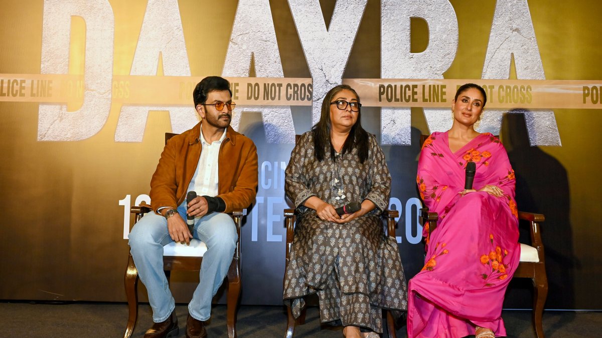 Prithviraj, Meghna and Kareena promote Daayra in Delhi