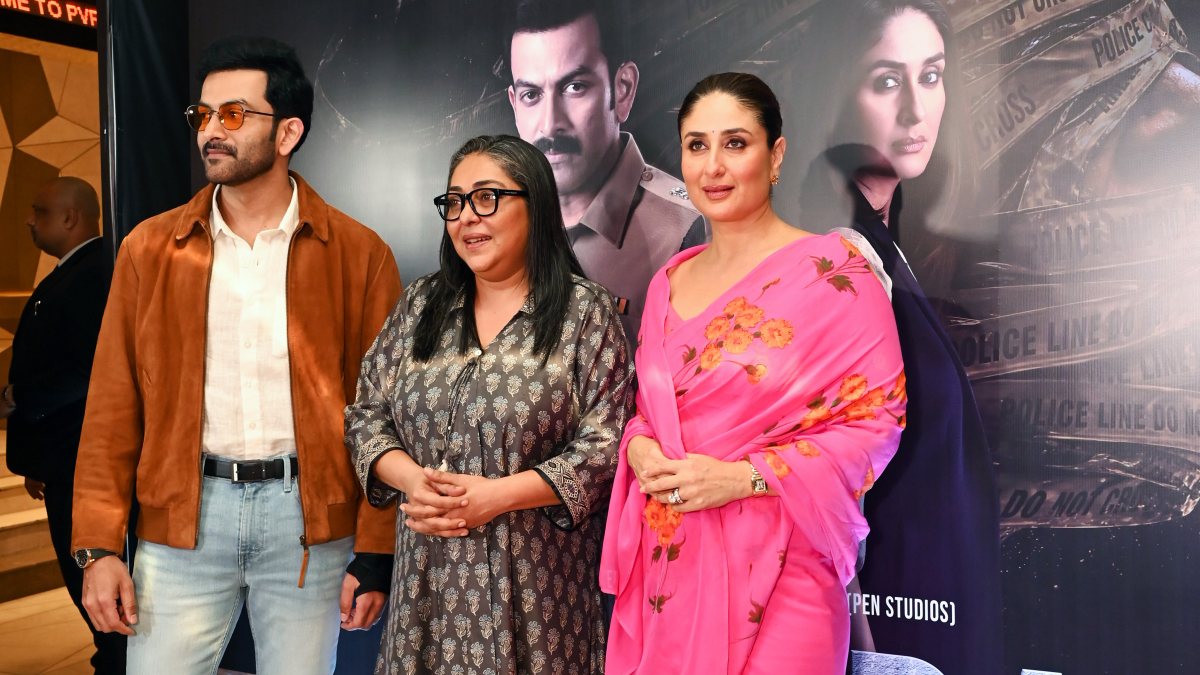 Prithviraj Meghna and Kareena promote Daayra in Delhi