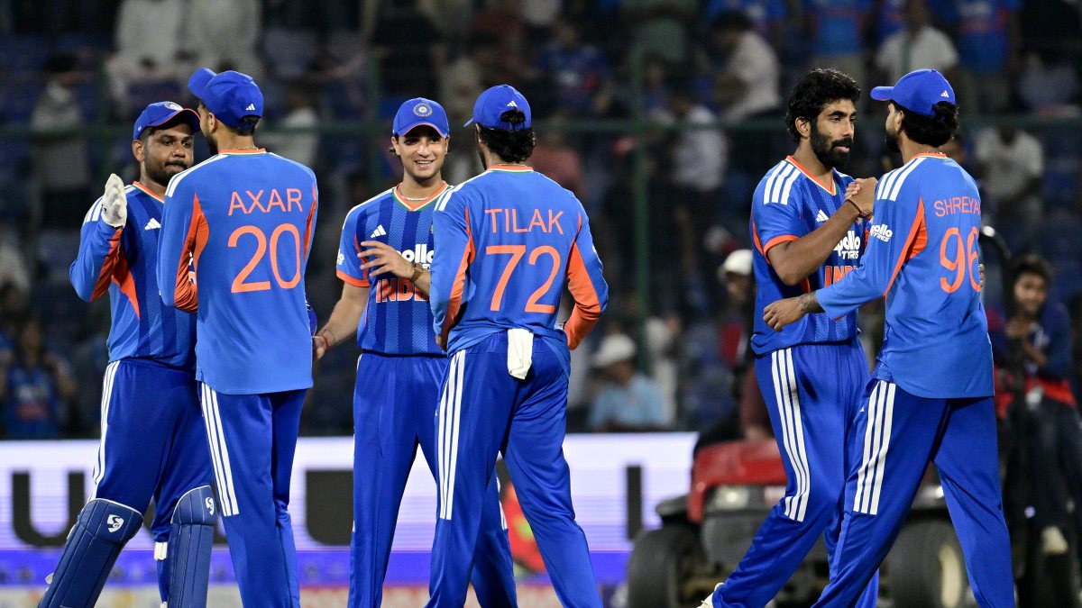 India celebrate T20I win over Afghanistan in New Delhi