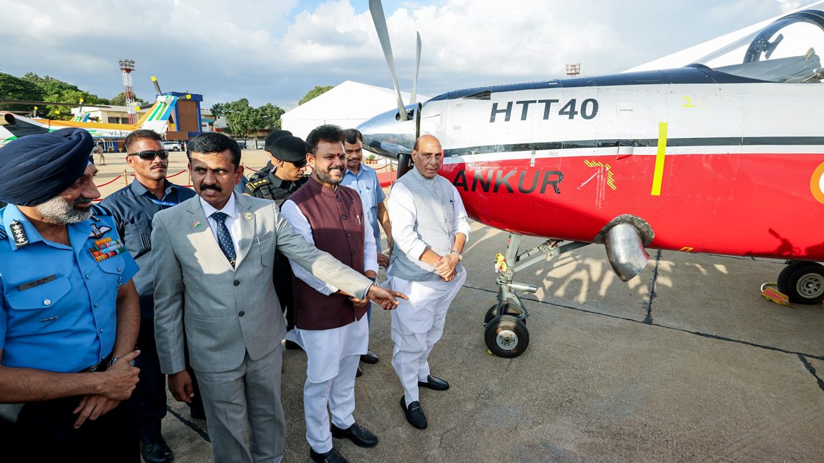 Rajnath Singh attends handing over ceremony of LCA Tejas trainers in Bengaluru