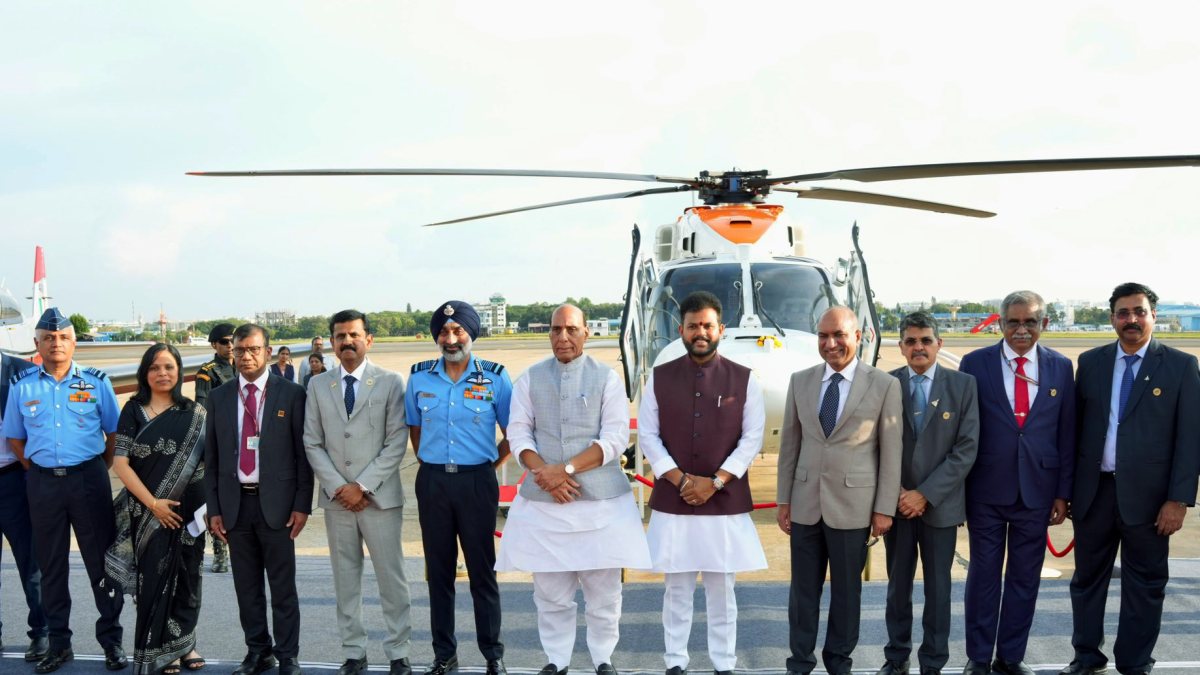 Rajnath Singh attends handing-over ceremony of Tejas trainers to IAF in Bengaluru