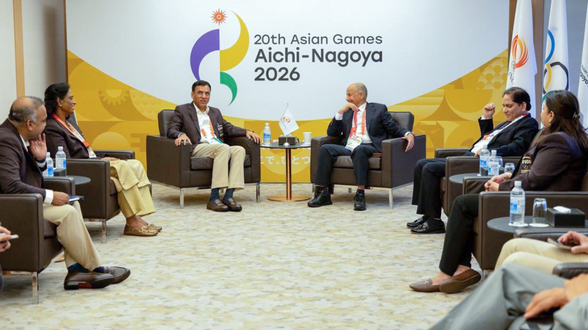Mandaviya meets OCA chief Al-Musallam at Asian Games sidelines