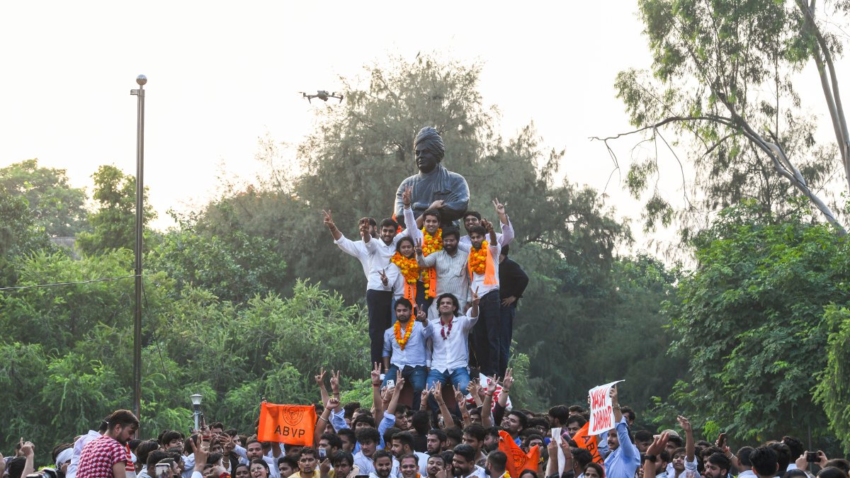 ABVP wins DUSU president secretary and joint secretary posts