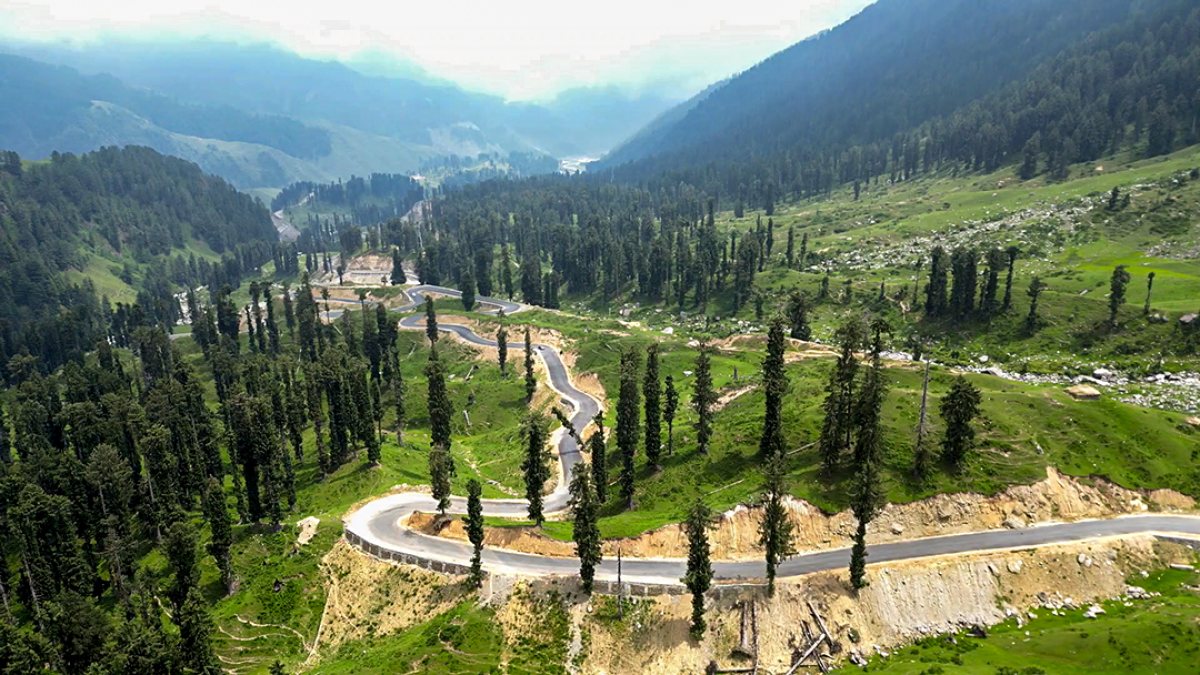 Drone view of Sarthal Valley in Kathua after improved connectivity