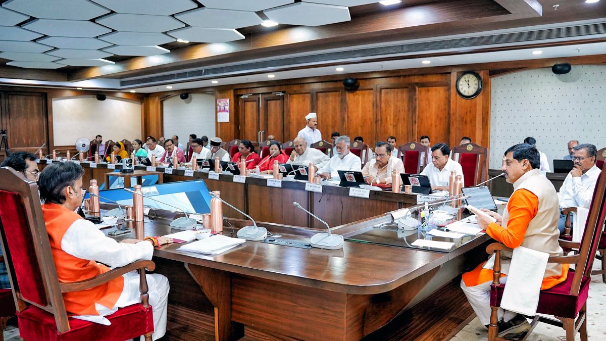 MP CM Mohan Yadav addresses cabinet meeting in Bhopal