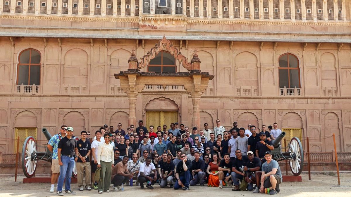 Indian US army troops visit Junagarh Fort in Bikaner