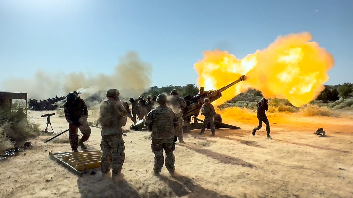 Indian US armies fire M777 howitzer at Yudh Abhyas 2026