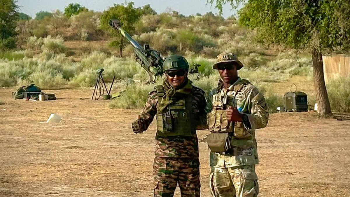 Indian and US soldiers train during Yudh Abhyas 2026 in Bikaner