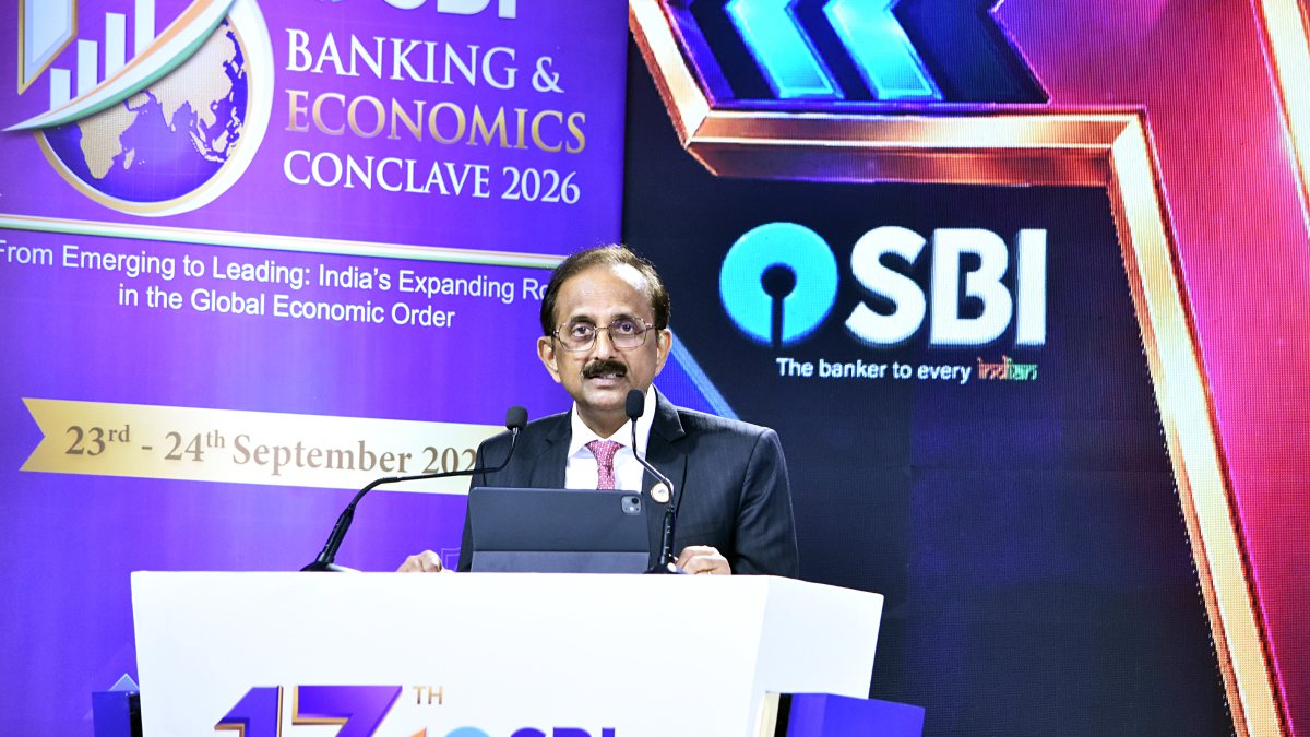 SBI chairman addresses banking conclave in Mumbai