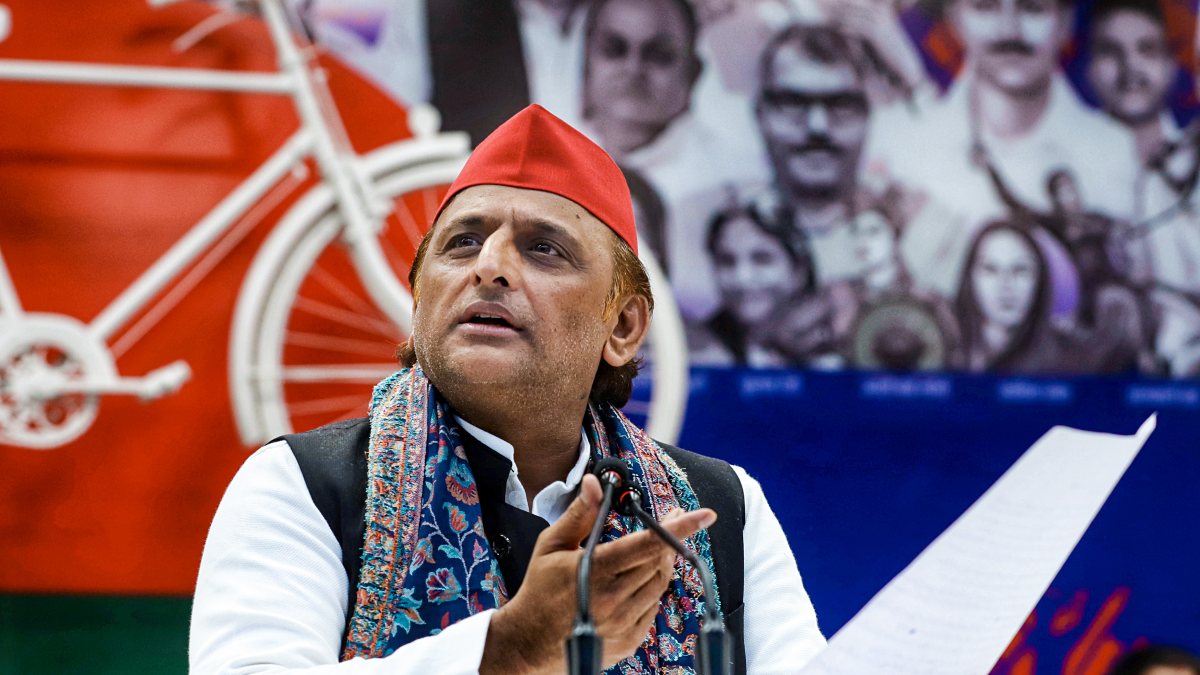 Akhilesh Yadav addresses press conference in Lucknow