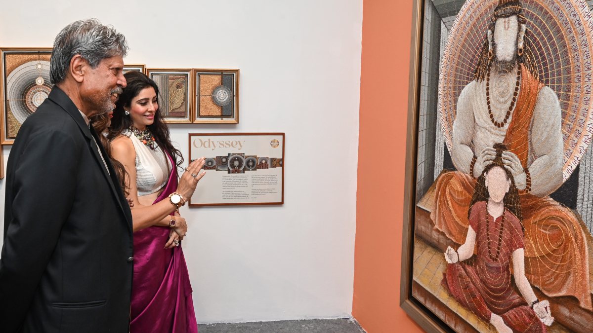 Kapil Dev attends Poonam Bhatnagar art exhibition in New Delhi