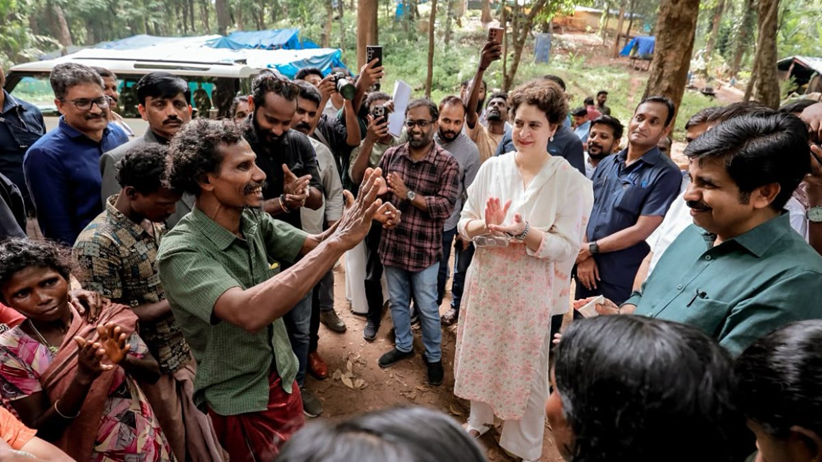 Priyanka Gandhi meets tribal families in Malappuram
