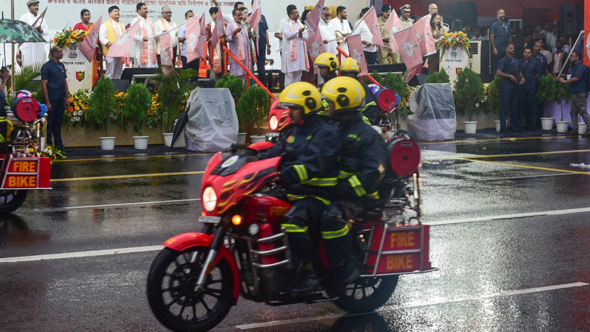 Suvendu Adhikari attends fire bike inauguration in Kolkata