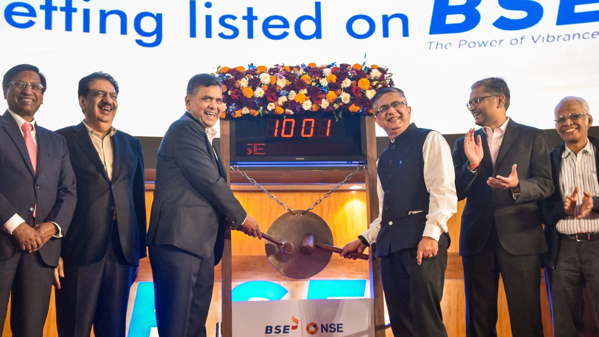 NSE listing ceremony held at Bombay Stock Exchange in Mumbai