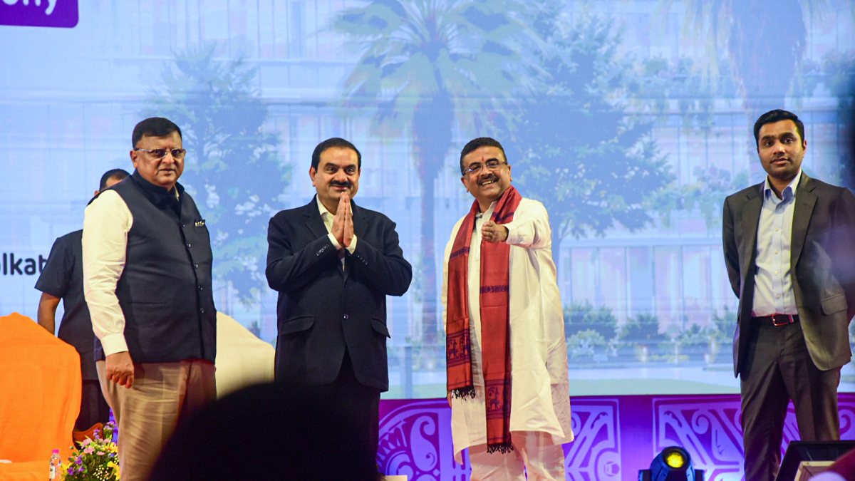 Adani and Suvendu lay hospital foundation stone in Kolkata