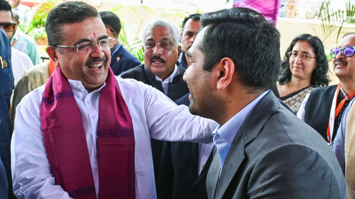 Karan Adani meets Suvendu Adhikari in Kolkata