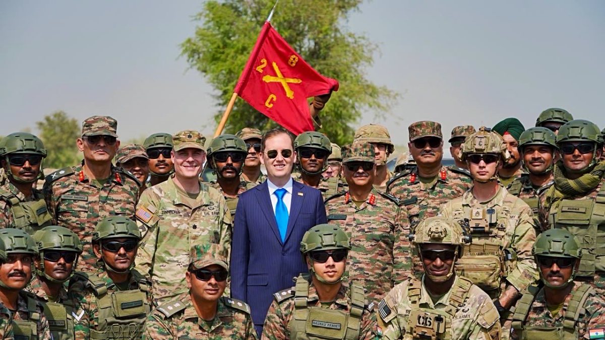 US envoy Sergio Gor meets troops at Yudh Abhyas 2026 in Bikaner