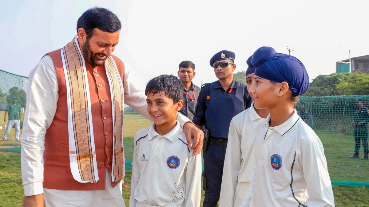 Haryana CM Nayab Singh Saini visits cricket academy in Patiala
