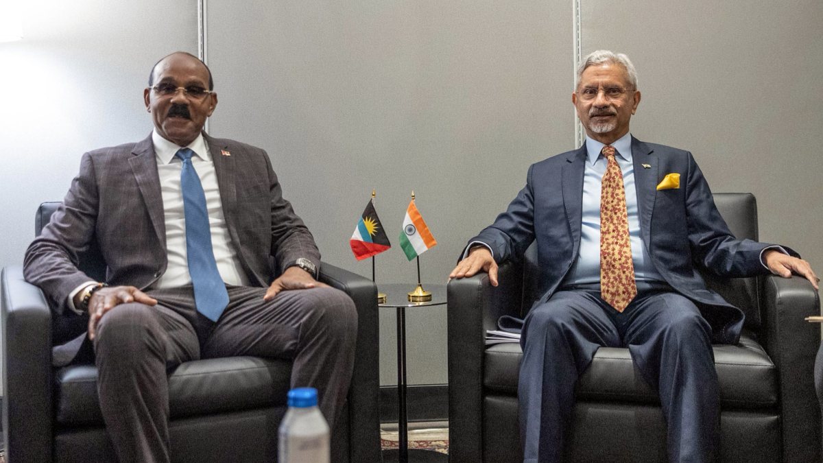 Jaishankar meets Antigua and Barbuda PM on UNGA sidelines