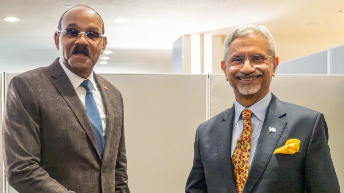 Jaishankar meets Antigua and Barbuda PM on UNGA sidelines