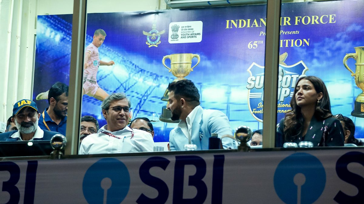 Air chief marshal AP Singh attends Subroto Cup final in New Delhi