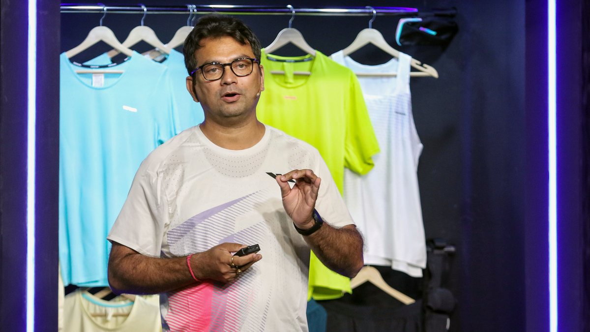 Decathlon India CEO Sankar Chatterjee speaks at KIPRUN launch in New Delhi