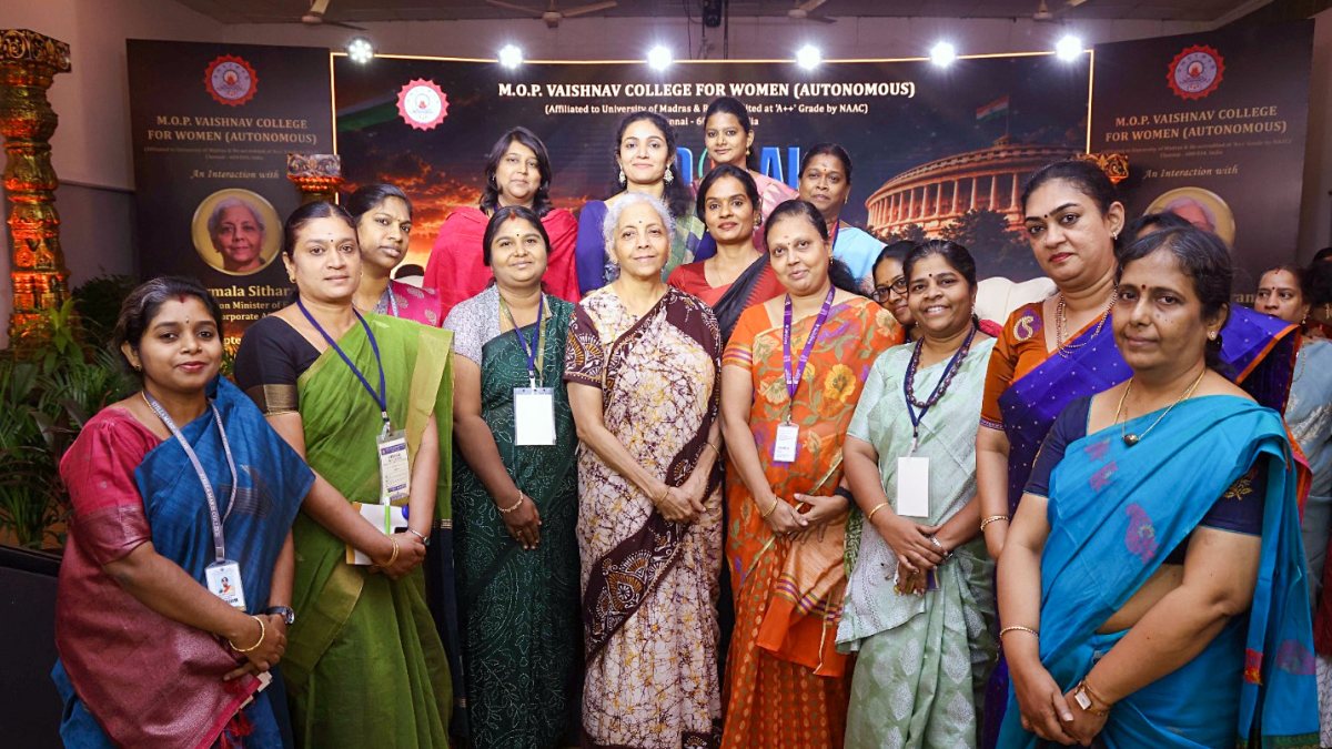 Nirmala Sitharaman attends youth session at Chennai college