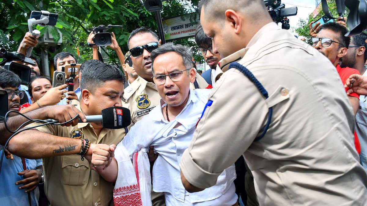 Assam Congress chief Gaurav Gogoi detained during protest in Guwahati