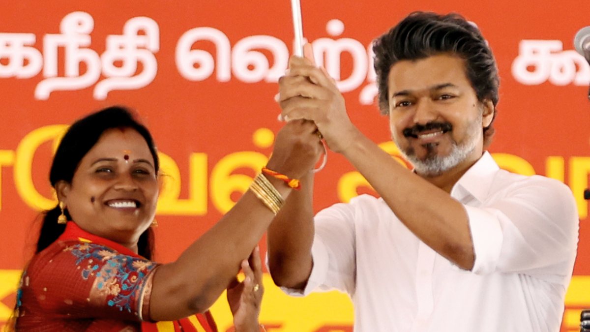 Vijay campaigns with TVK candidate in Madurantakam