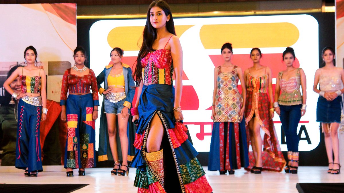 Model walks ramp at Bhopal Fashion Runway show
