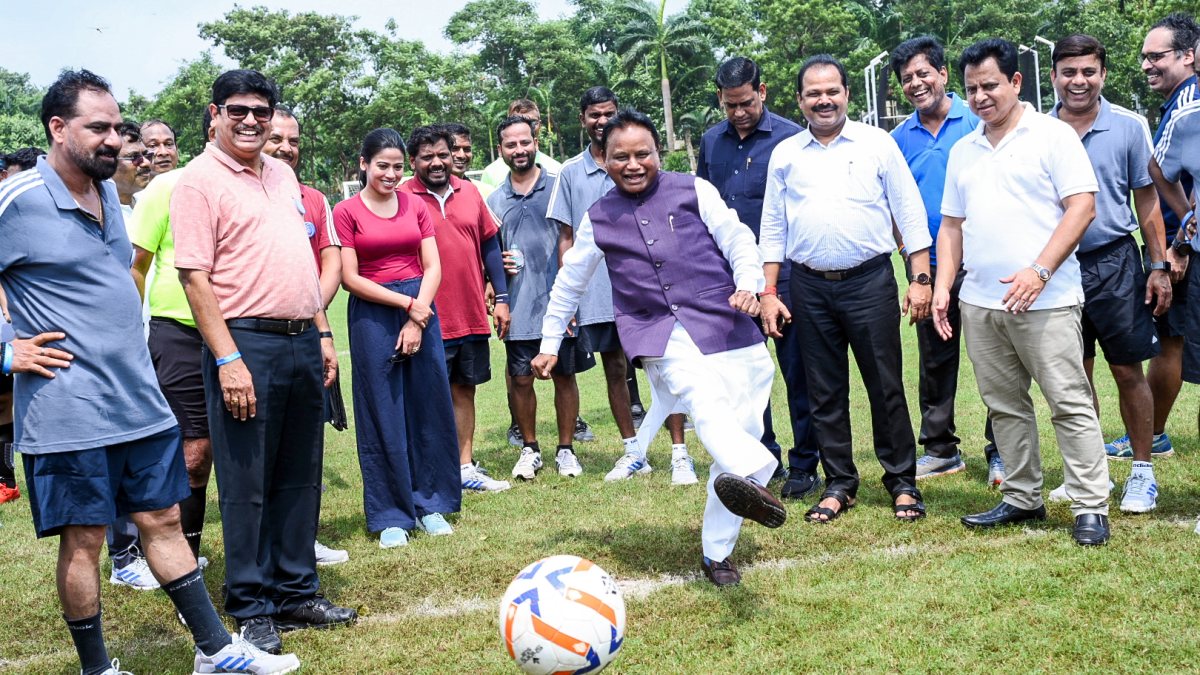 Odisha CM kicks football to open Tata Steel Friendship Cup