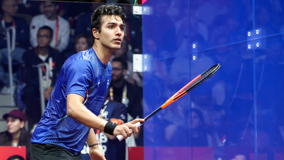 Abhay Singh competes in squash final at Asian Games