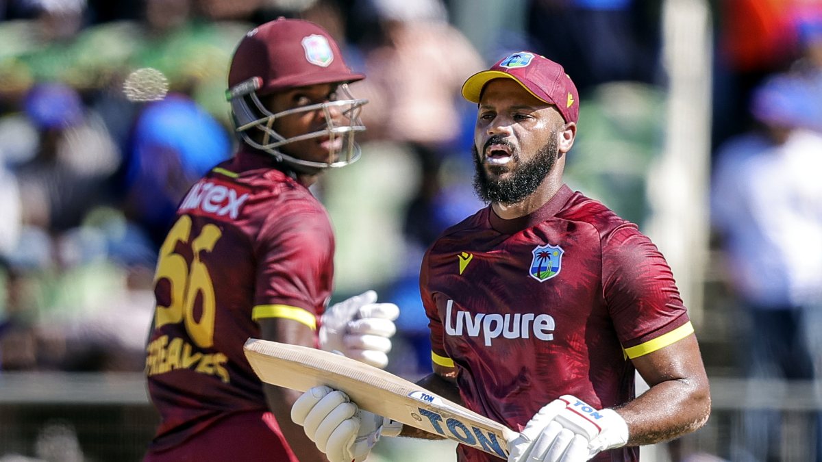 West Indies pair run between wickets in first ODI