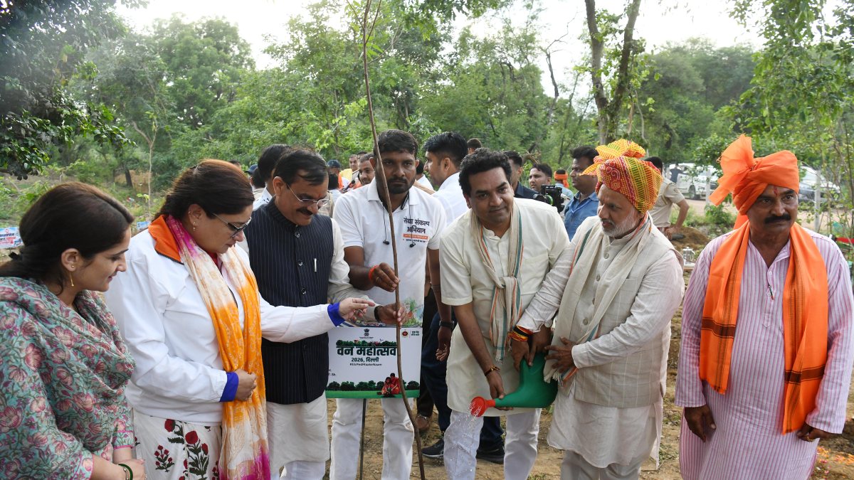 Delhi minister Kapil Mishra joins tree plantation drive