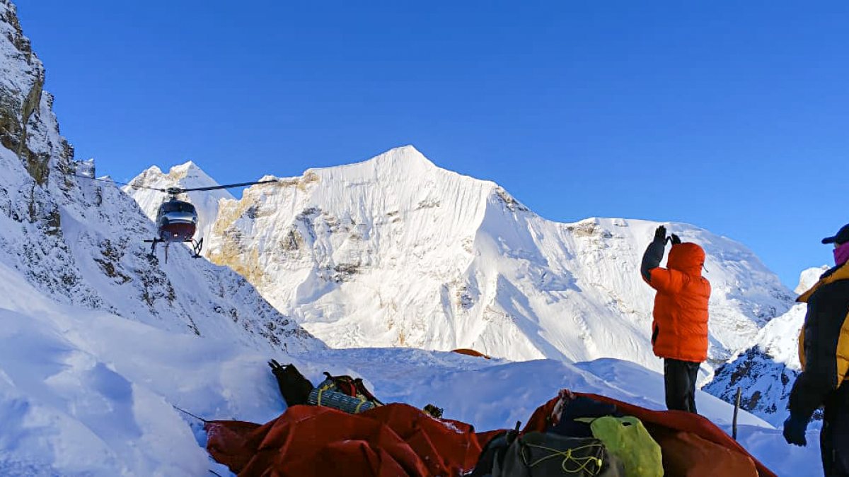 Stranded trekkers await helicopter rescue on Kalindi Pass trek